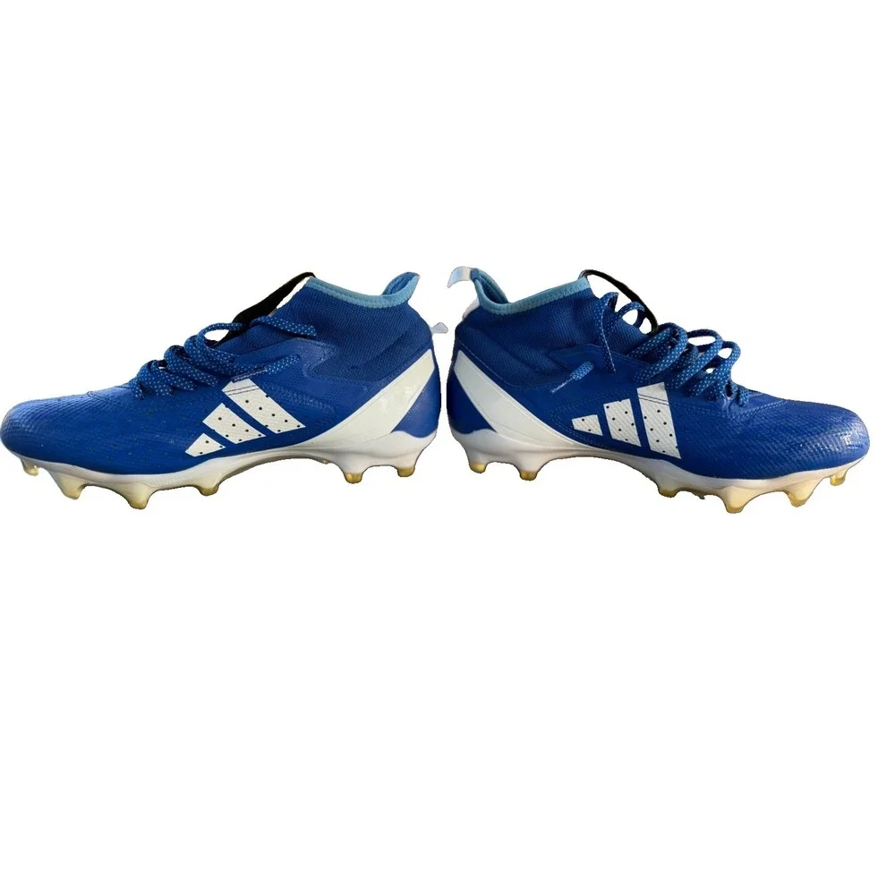 Adidas ADIZERO FOOTBALL CLEATS Men's Size 9 1/2 Royal Blue/White